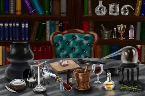 Alchemy Table by HelviRiitta on DeviantArt