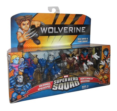 Marvel Super Hero Squad Figure Set (Apocalypse / Archangel / Nightcrawler / Wolverine) - Walmart ...