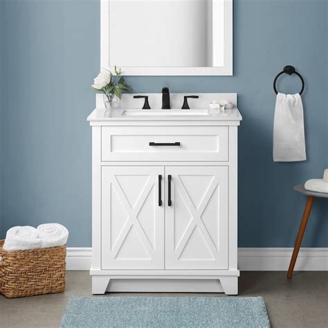 Lowes White Bathroom Vanity / Style Selections Morriston 48-in ...