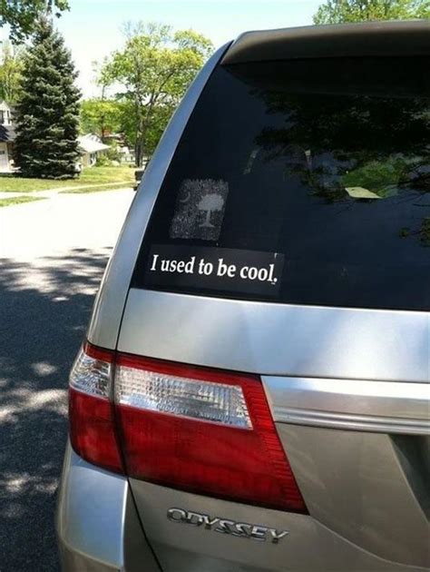 funny bumper stickers on mini van - Dump A Day