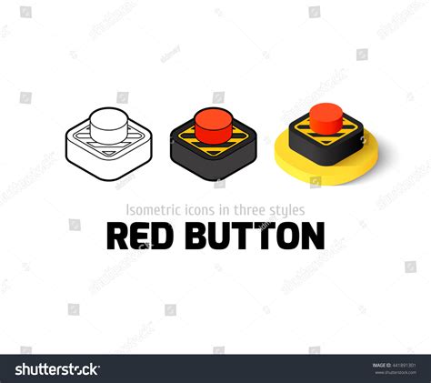 Red Button Icon Vector Symbol Flat Stock Vector (Royalty Free ...