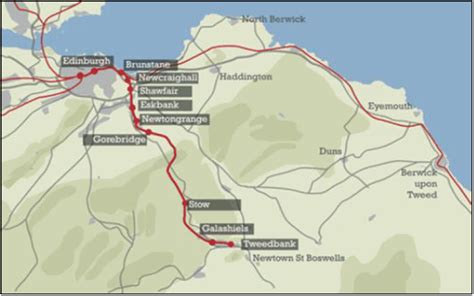 Borders Railway Stations Map