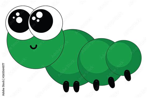 Emoji of a smiling dreamy worm vector or color illustration Stock ...