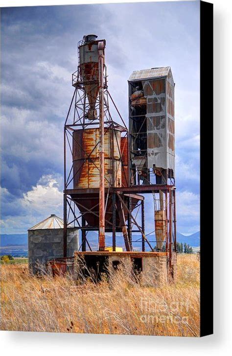 Old Rusted Grain Silo - Utah Canvas Print / Canvas Art by Gary Whitton | Grain silo, Rustic wall ...