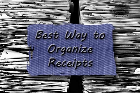 The Best Way to Organize Receipts | Receipt organization, Organization, Receipts