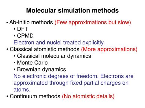 PPT - Molecular simulation methods PowerPoint Presentation, free download - ID:4308010