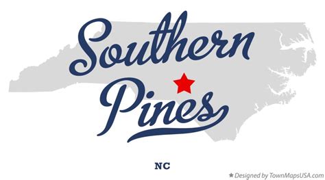 Map of Southern Pines, NC, North Carolina