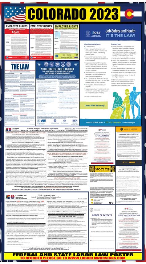 2023 Colorado Labor Law Posters ⭐ | State, Federal, OSHA | LABORLAWHRSIGNS