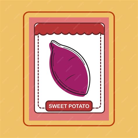 Premium Vector | FLASHCARD SWEET POTATO