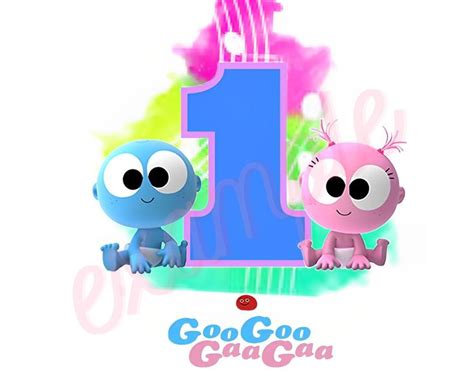 Goo Goo Gaa Gaa Babyfirst TV, Shirt Template, Digital Print Birthday ...