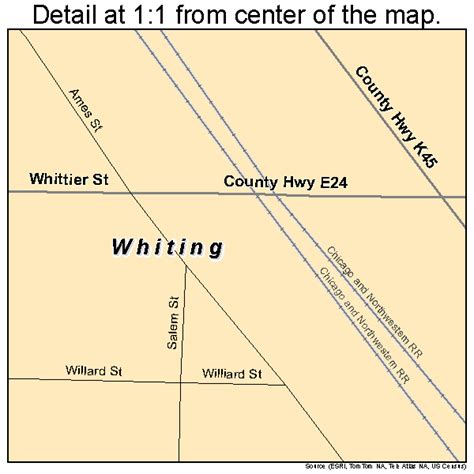 Whiting Iowa Street Map 1985215