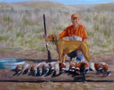 redbirddog - a hungarian pointer (vizsla) blog: Oil Painting of Bailey's Pheasant Hunt