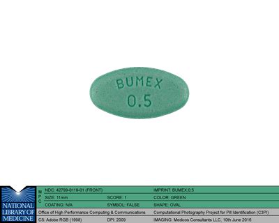 Pill Identification Images of Bumetanide - Size, Shape, Imprints and Color