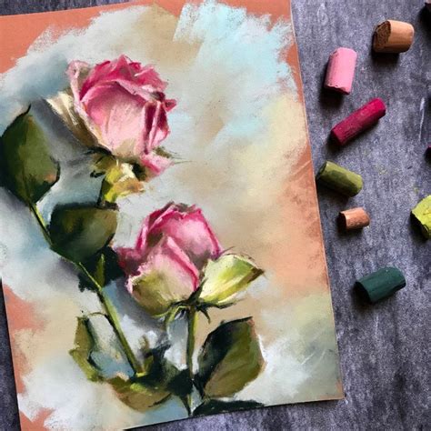 Roses (2017) Pastel drawing by Sophie Rodionov | Pastell malerei, Öl ...