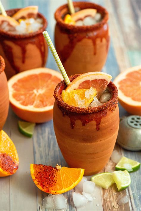 Jarritos de Feria |Tequila and Citrus in Clay Cups - Nibbles and Feasts