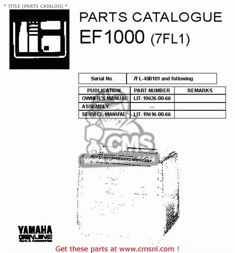 Yamaha Ef1000 * Title (parts Catalog) * - schematic partsfiche