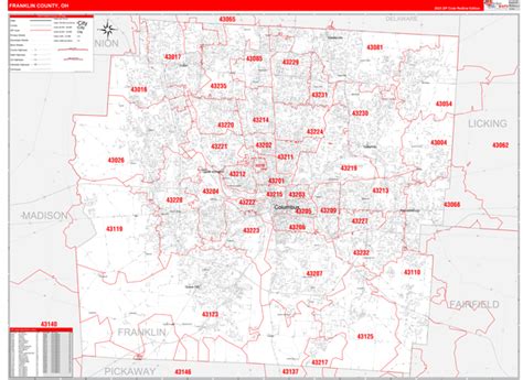 Franklin County Zip Code Map