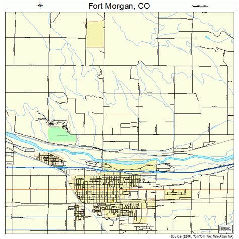 Fort Morgan Colorado Street Map 0827810