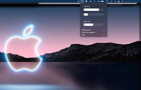 Adjust External Display Brightness on Mac with MonitorControl