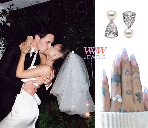 Ariana Grande's 2021 wedding jewelry to Dalton Gomez Halo Earrings ...