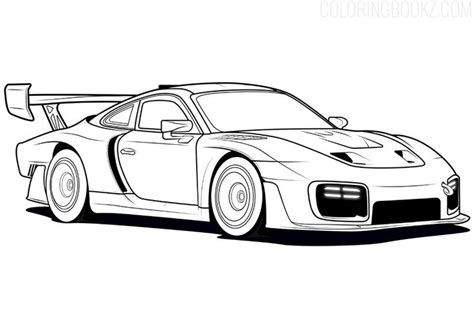 Sports Car Coloring Page - Sportscar - Coloring Books #coloringbook #coloringpage # ...