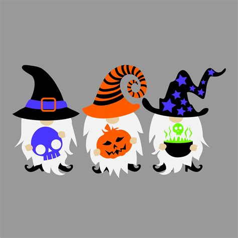 Halloween Gnomes SVG Cute Gnome Svg Dxf Eps Png Wizard | Etsy