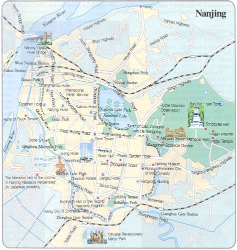 Nanjing Tourist Map | Nanjing, China travel, Map