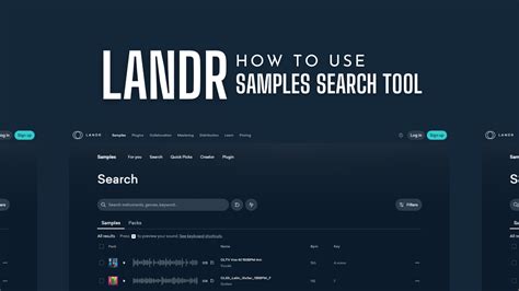 How to Use LANDR Samples Search Tool - Build My Plays