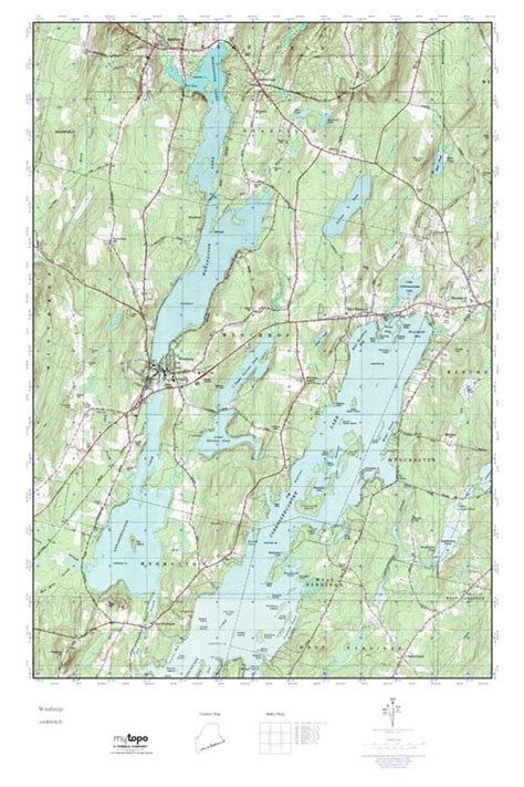 MyTopo Winthrop, Maine USGS Quad Topo Map