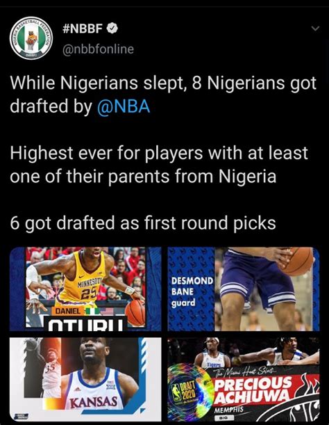 NBA Drafts 8 Nigerian Players For The First Time In History - Sports - Nigeria