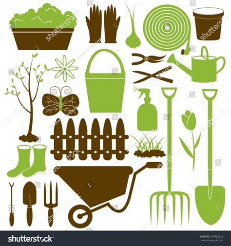 Vector Gardening Icons Collection Stock Vector (Royalty Free) 149923088