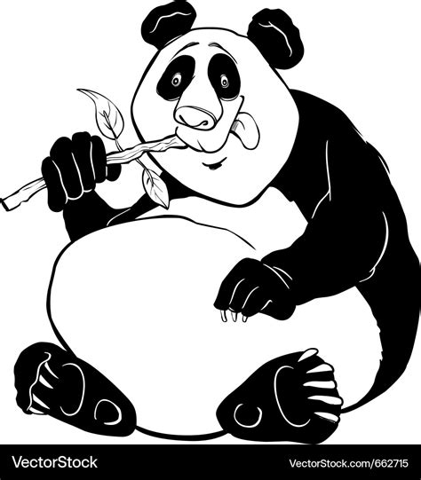 Panda bear coloring page Royalty Free Vector Image