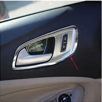 Car styling For Ford Escape Kuga 2013 2014 chrome interior Door Handle Bowl cover decoration ...