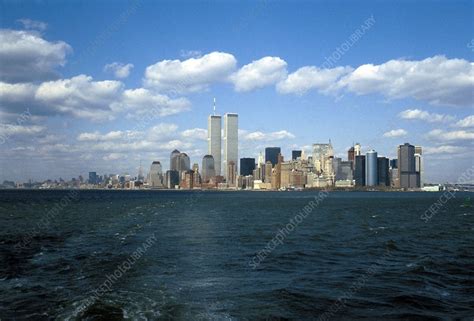New York skyline before 9/11 - Stock Image - C009/6281 - Science Photo Library
