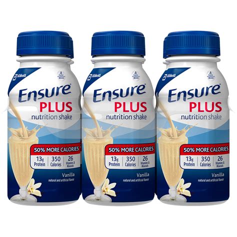 Ensure Plus High Protein Homemade Vanilla Shake 8 Fluid Ounce Plastic ...