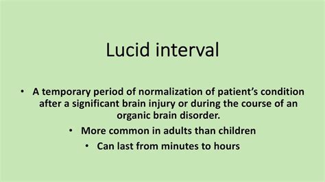 what is lucid interval - Publicaffairsworld.com