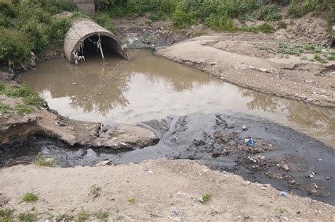 Sewage water pollution - Stock Image - F024/6809 - Science Photo Library