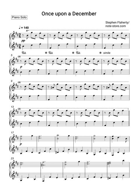 Stephen Flaherty - Once Upon a December sheet music for piano [PDF ...