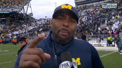 Michigan's Sherrone Moore goes viral for emotional postgame interview