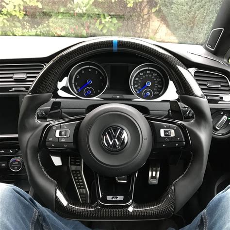 Here it is... VW Golf R Custom Steering Wheel for @stevie_wales now fitted Absolutely #amazing ...