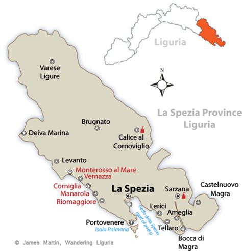 La Spezia Province Map | Wandering Liguria