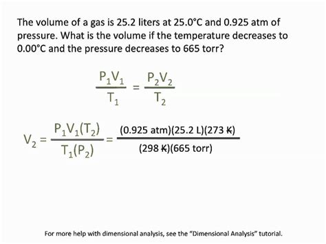 Pressure, Volume and Temperature Relationships - Chemistry Tutorial ...