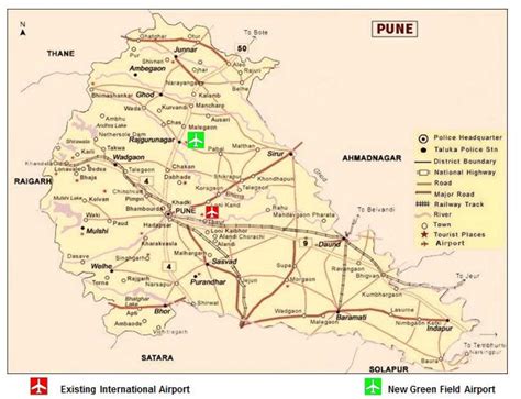 Pune airport map - Airport Pune map (Maharashtra - India)