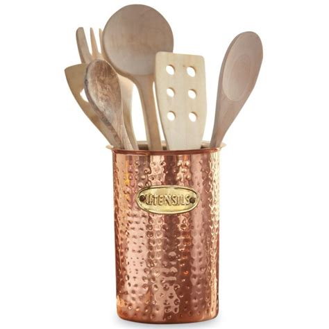 Copper Utensil Holder in 2020 | Copper kitchen utensils, Copper kitchen ...