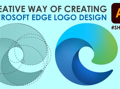 Creating Microsoft Edge Logo Design in Adobe Illustrator #Shorts by ...