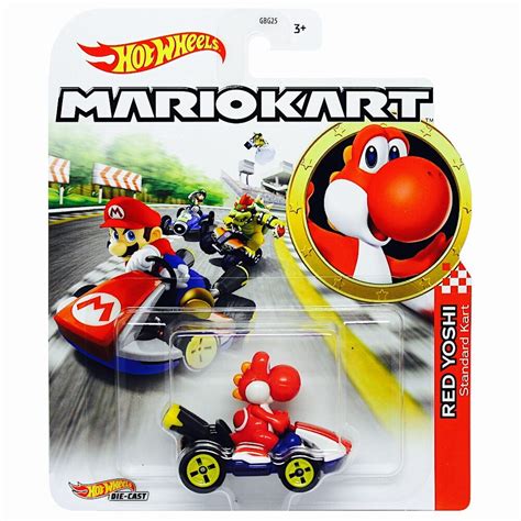 Hot Wheels Mario Kart Red Yoshi Standard Kart