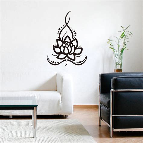 1pcs Mandala Lotus Flower Wall Decal Removable Vinyl Wall Sticker Car ...