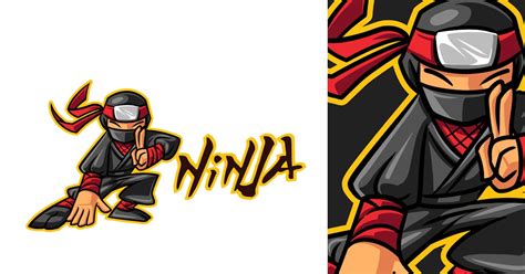 Cartoon Ninja Mascot Logo 2.0 by unrealstock on Envato Elements