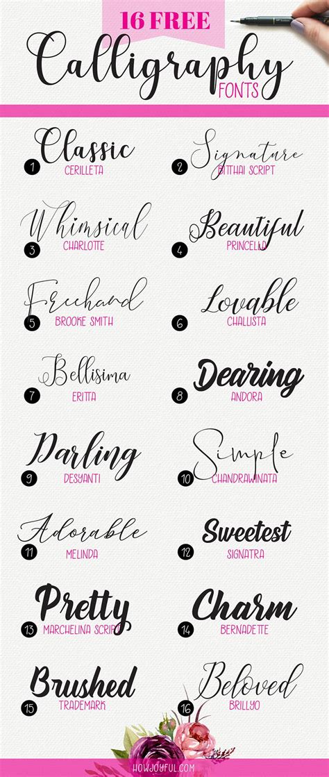 Top 16 free calligraphy fonts (& hand lettering) in 2020