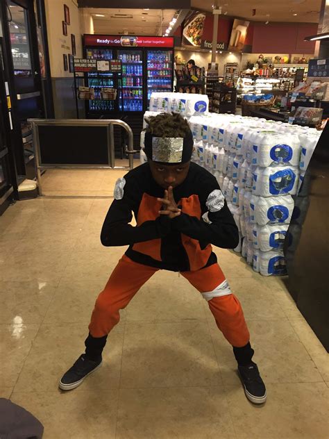 This is a homemade Naruto Halloween costume that my sons mother made ...